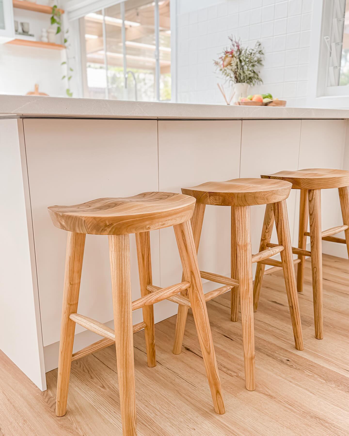 Taburete Bethan Natural Madera Sólida