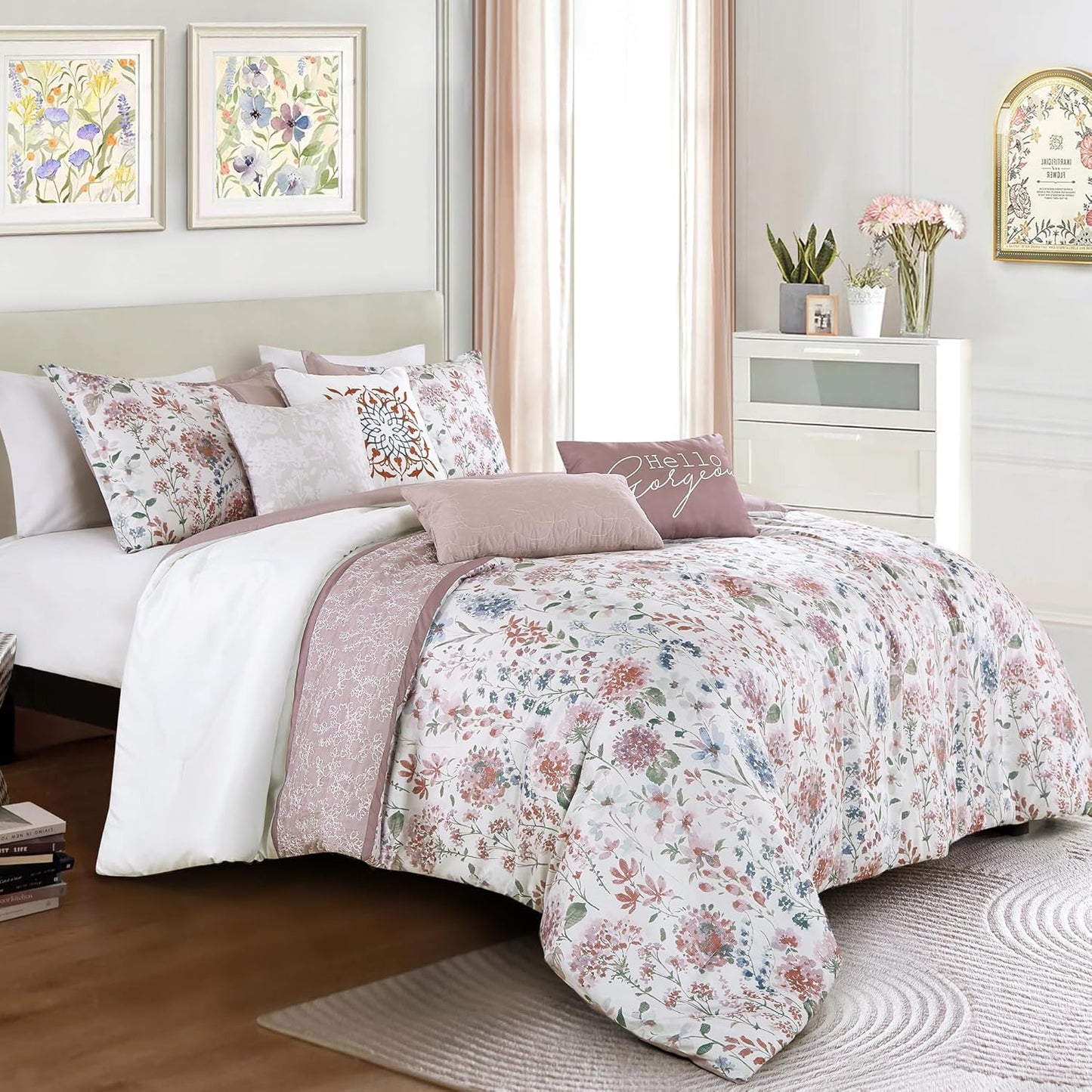 Set Edredón Esca Floral 7 pzas