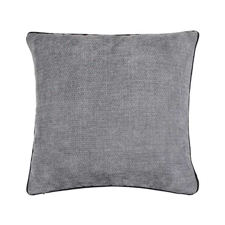 Cojín Gris Contorno Negro 60 x 60