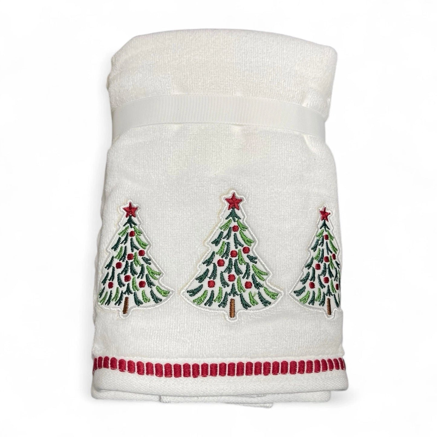 Toalla Manos Navidad Pinos Set 2 Piezas