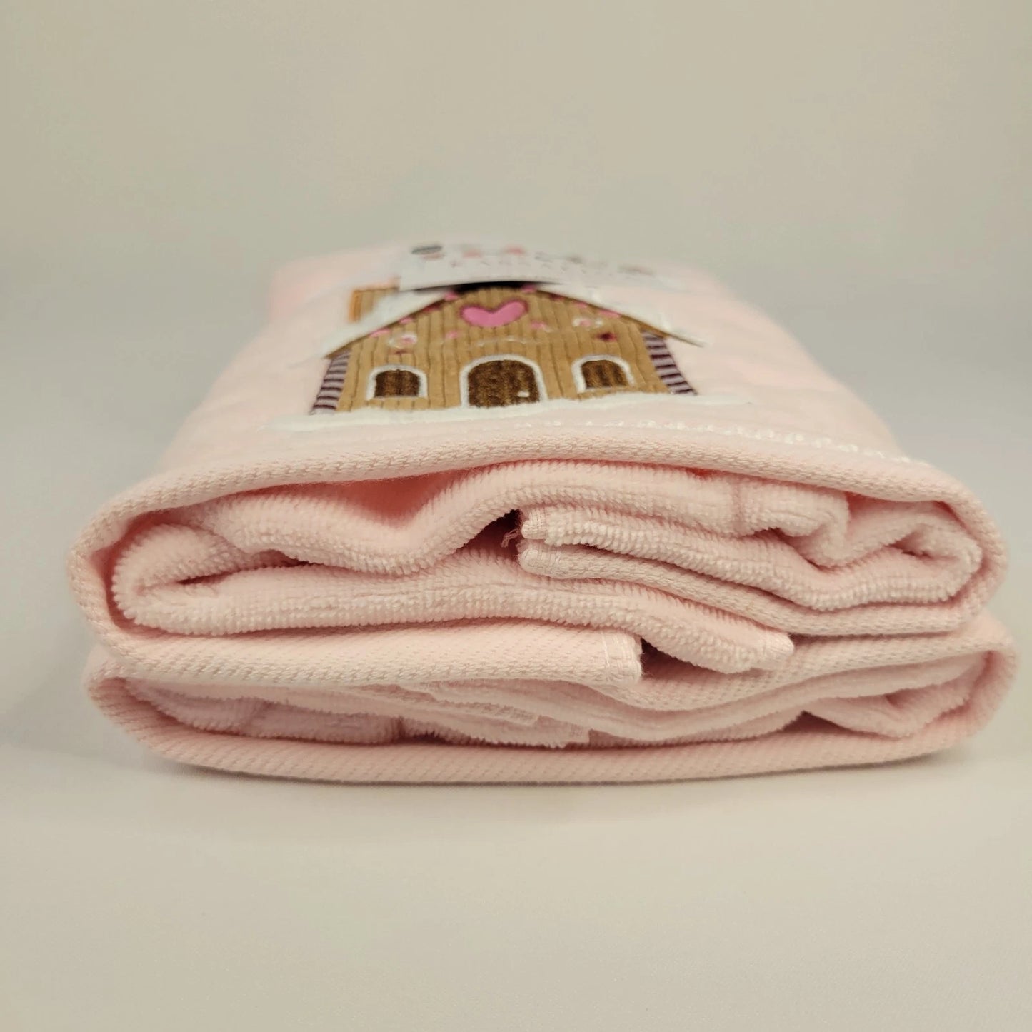 Toalla Manos Navidad Casa Rosa Set 2 Piezas