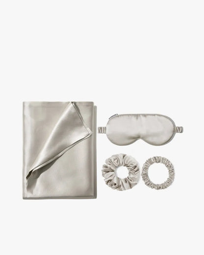 Fundas Almohada Satin Con Antifaz y Scrunchie