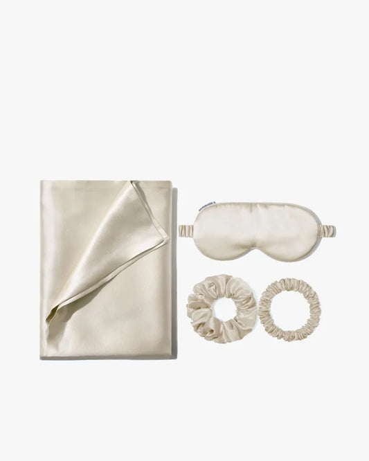 Fundas Almohada Satin Con Antifaz y Scrunchie