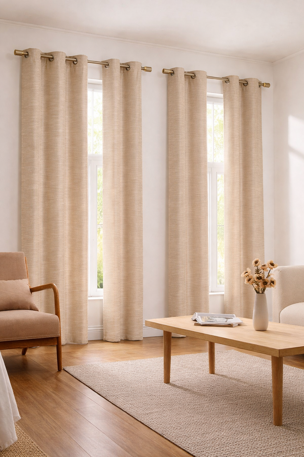 Set Cortinas Lino Blackout