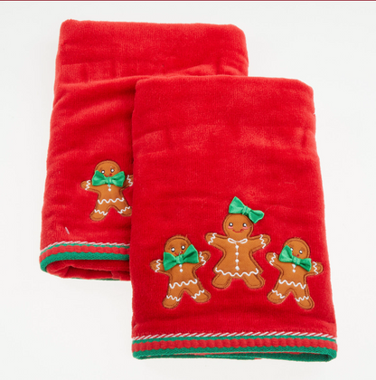 Toalla Manos Navidad Jengibre Set 2 Piezas