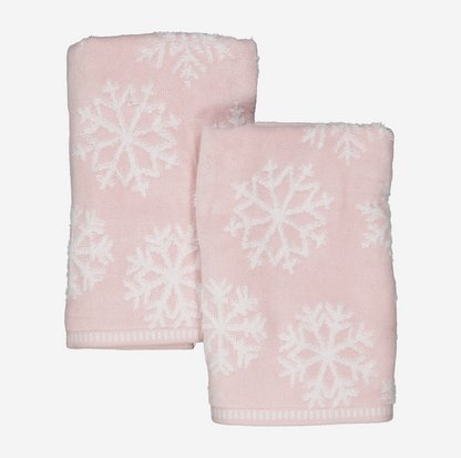 Toalla Manos Navidad Copos Set 2 Piezas