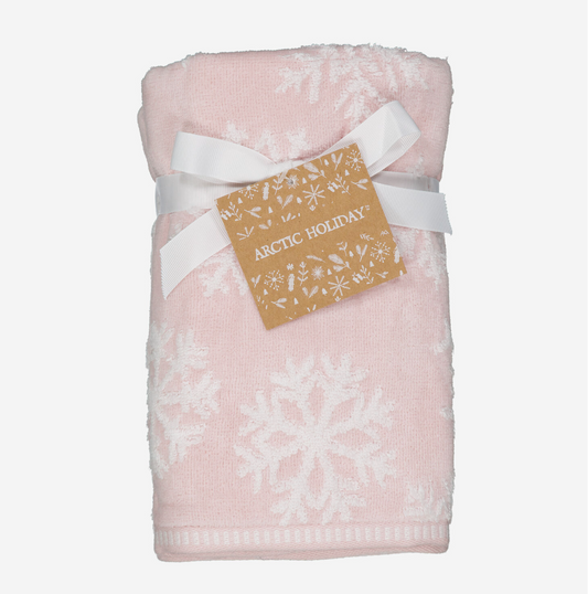Toalla Manos Navidad Copos Set 2 Piezas