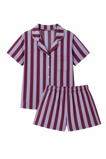 Pijama Mujer Rayas Tinto