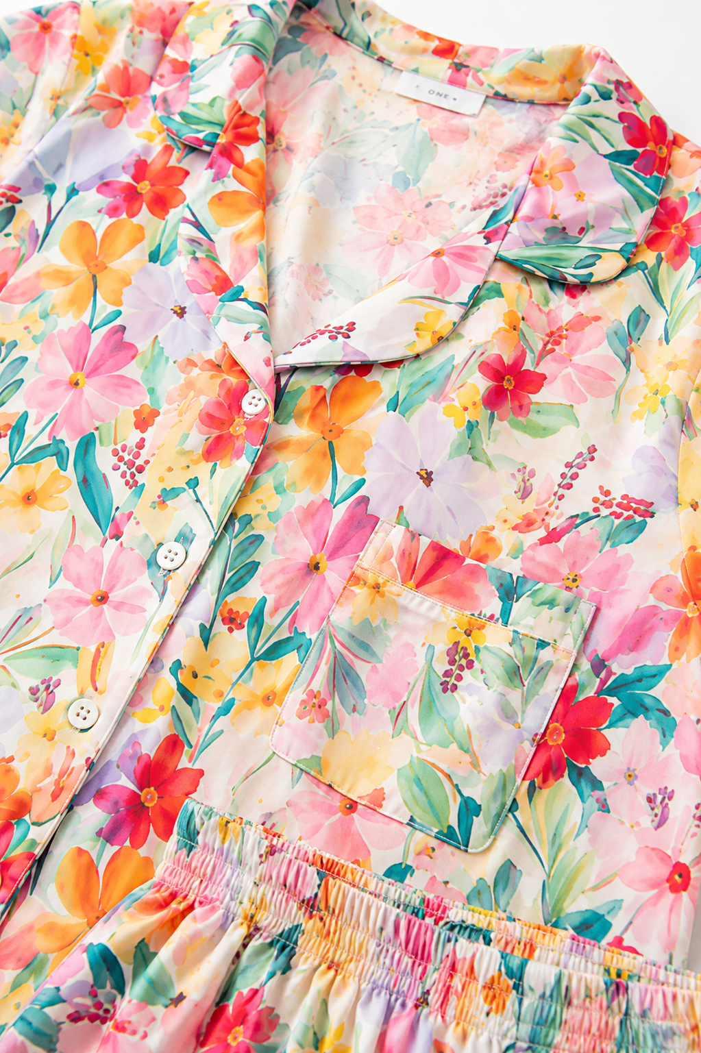 Pijama Mujer Flores Acuarela