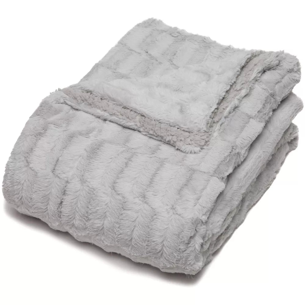 Manta Faux Fur Zen Grey Extra Gruesa