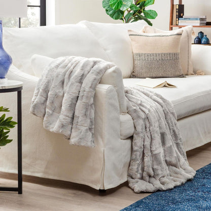 Manta Faux Fur Zen Grey Extra Gruesa