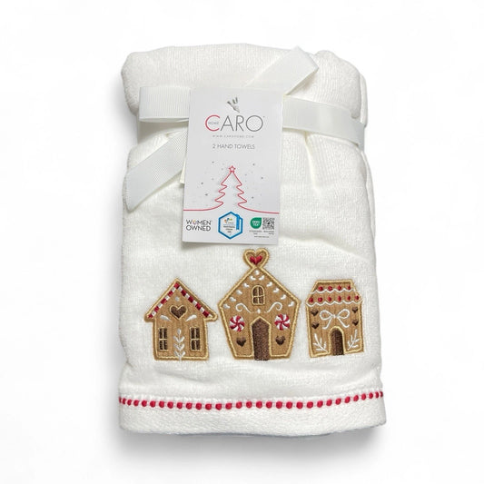 Toalla Manos Navidad Casa Galleta Set 2 Piezas