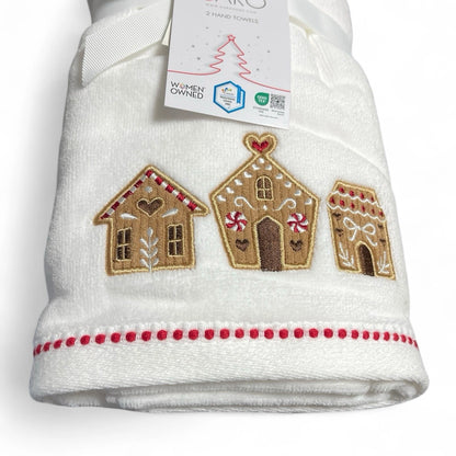 Toalla Manos Navidad Casa Galleta Set 2 Piezas