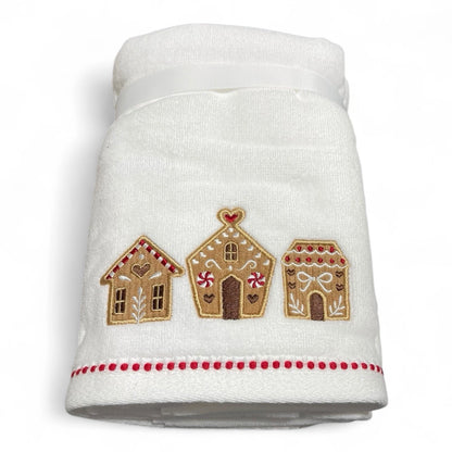 Toalla Manos Navidad Casa Galleta Set 2 Piezas