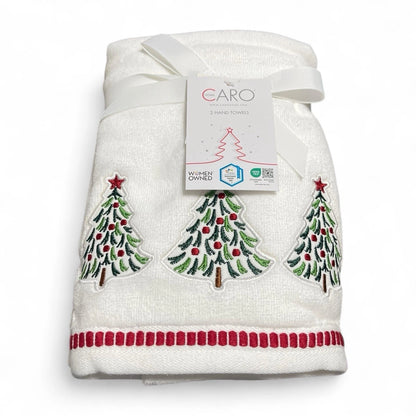 Toalla Manos Navidad Pinos Set 2 Piezas