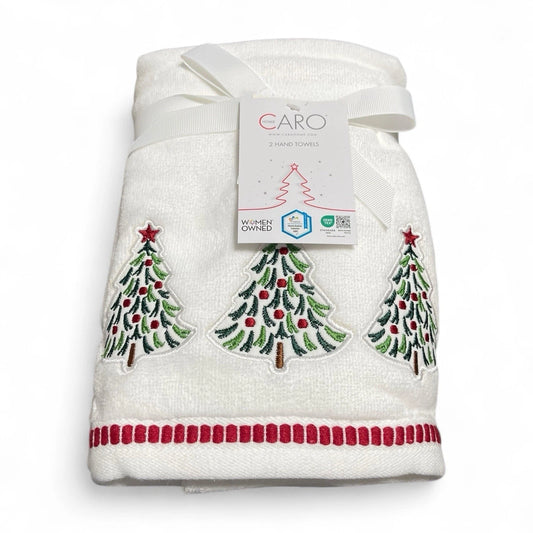 Toalla Manos Navidad Pinos Set 2 Piezas