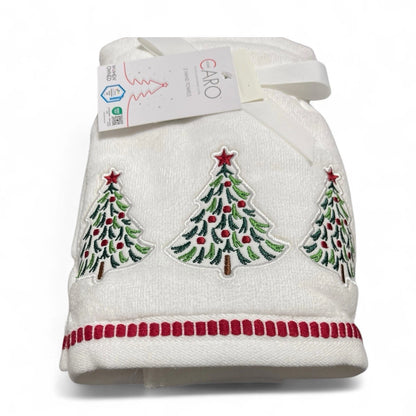 Toalla Manos Navidad Pinos Set 2 Piezas
