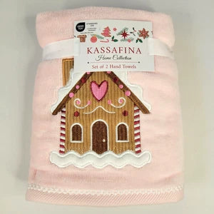 Toalla Manos Navidad Casa Rosa Set 2 Piezas