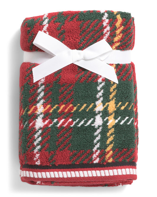 Toalla Manos Navidad Tartán Set 2 Piezas